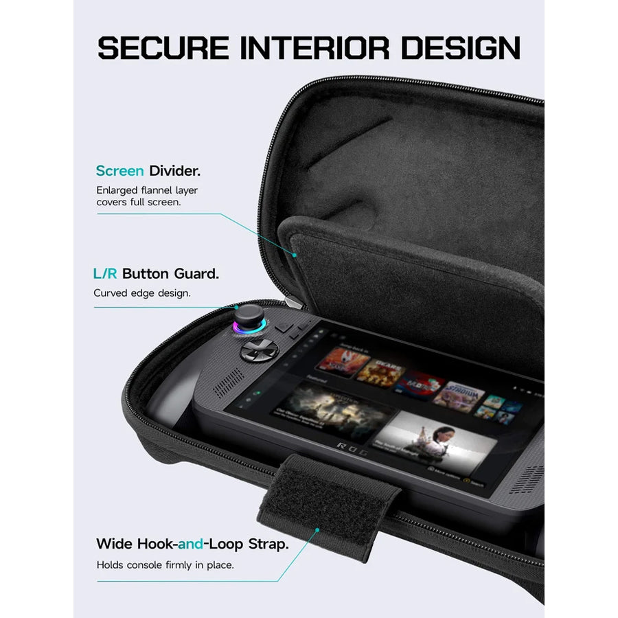 JSAUX Slim Carrying Case for ROG Xbox Ally X / ROG Xbox Ally (Black) (BG0135)
