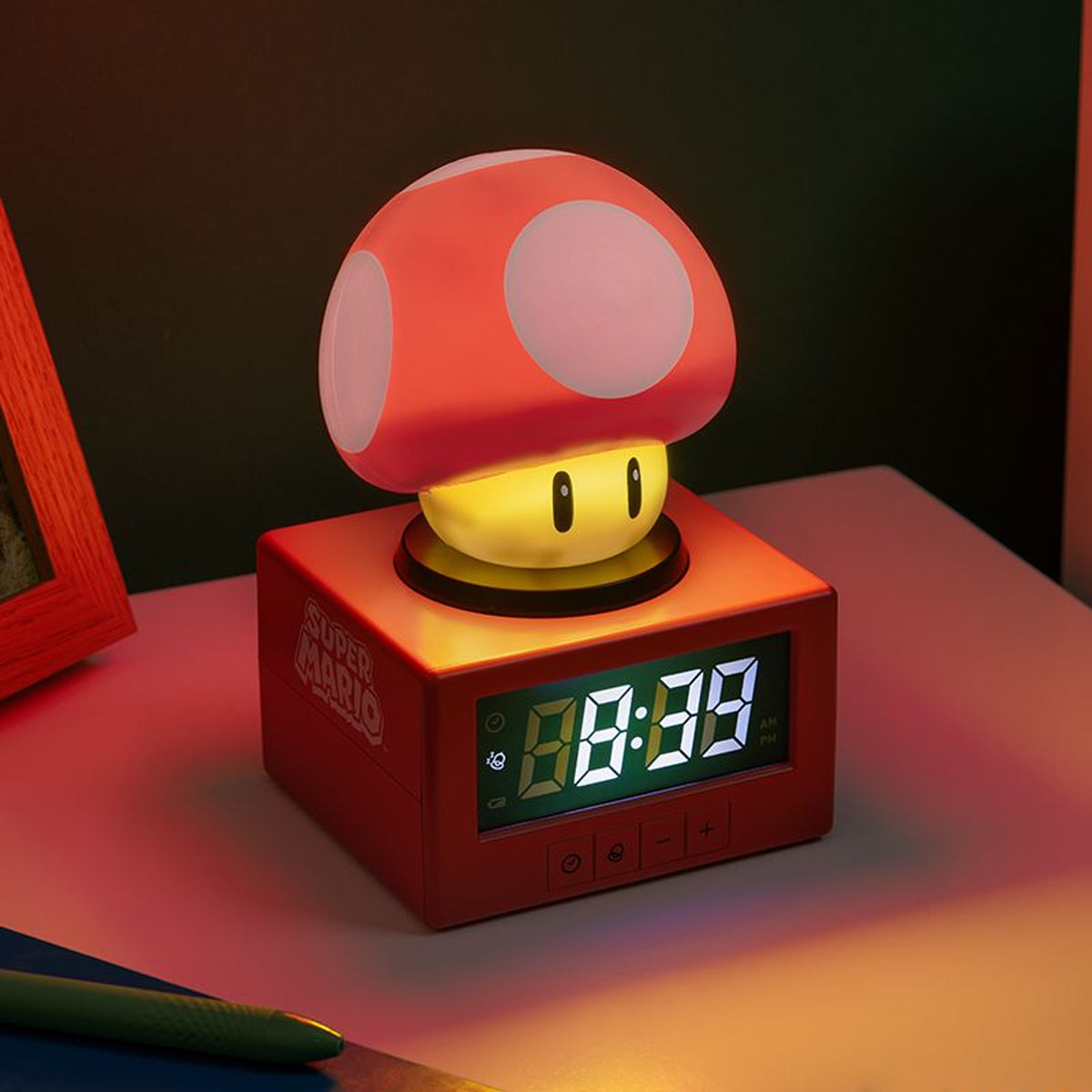 Paladone Super Mario Super Mushroom Icon Alarm Clock (PP13124NN)