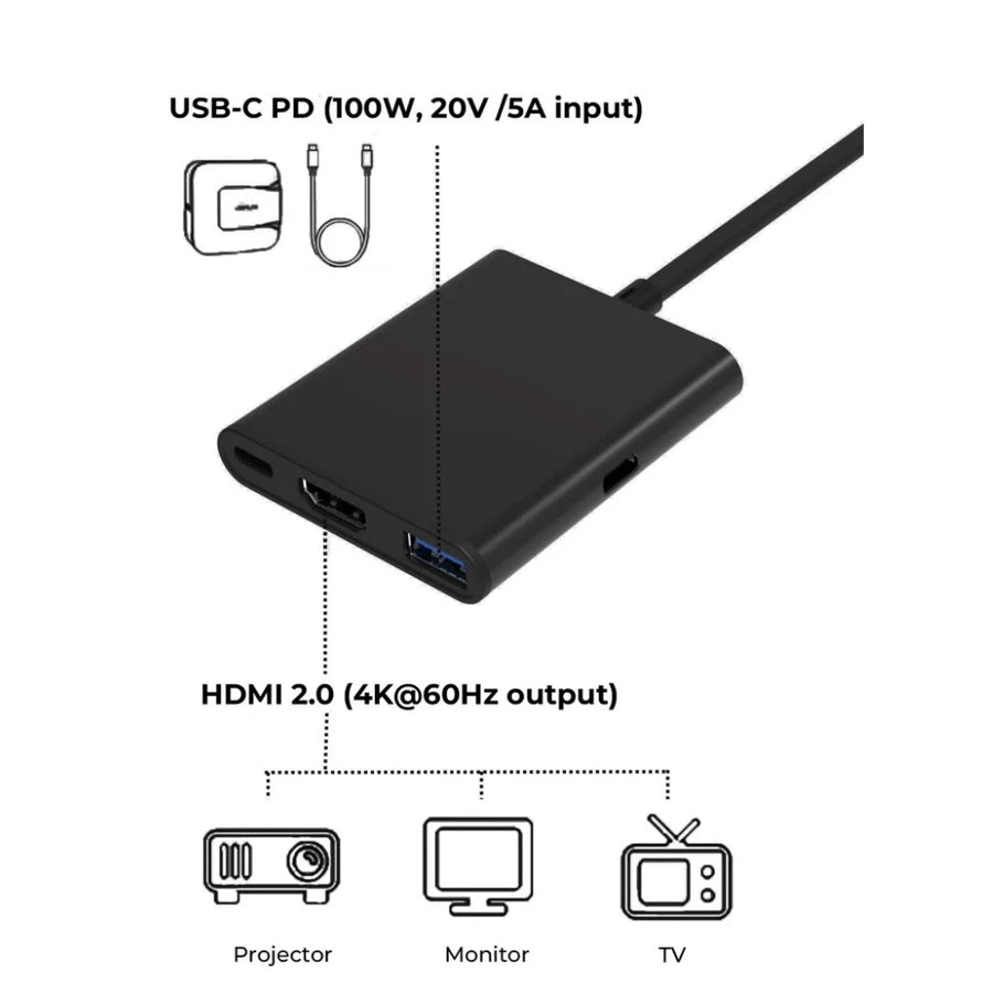 JSAUX USB 3.0 HDMI Capture Card 0.2m (Black) (CV0089)