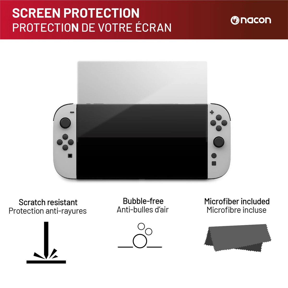 Nacon Tempered Glass Screen Protector for Nintendo Switch 2