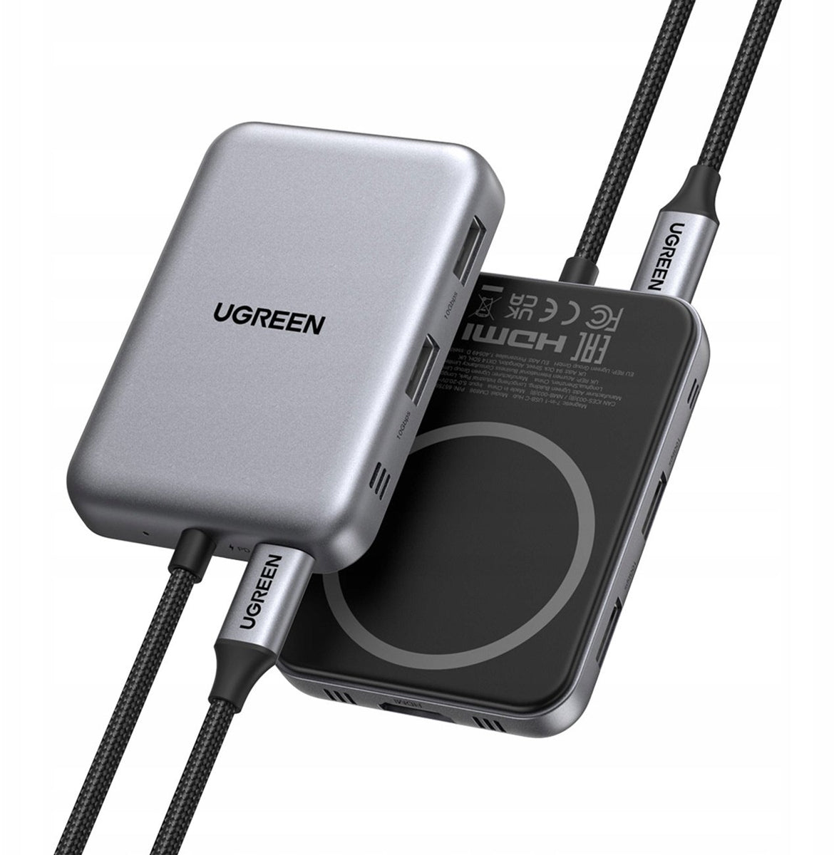 Ugreen Magnetic 7-in-1 USB-C Hub - USB-C to HDMI + 2xUSB-A 3.2 + USB-C 3.2 + PD + SD + TF