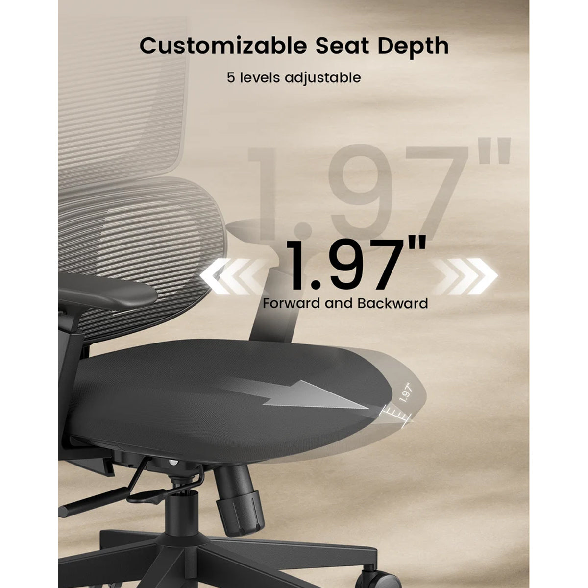 ProtoArc EC300 Ergonomic Mesh Office Chair (Black) (CP016909)