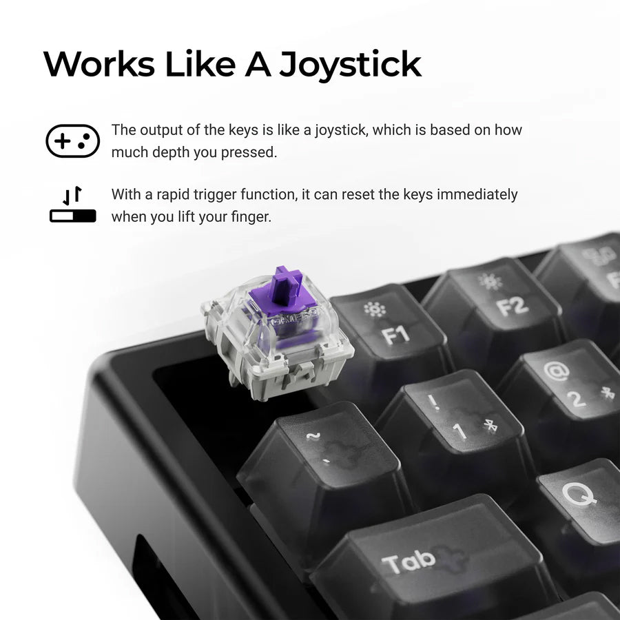 Keychron K2 HE 75% Wireless Hot-Swappable RGB Magnetic Switch Custom Keyboard - Resin Edition