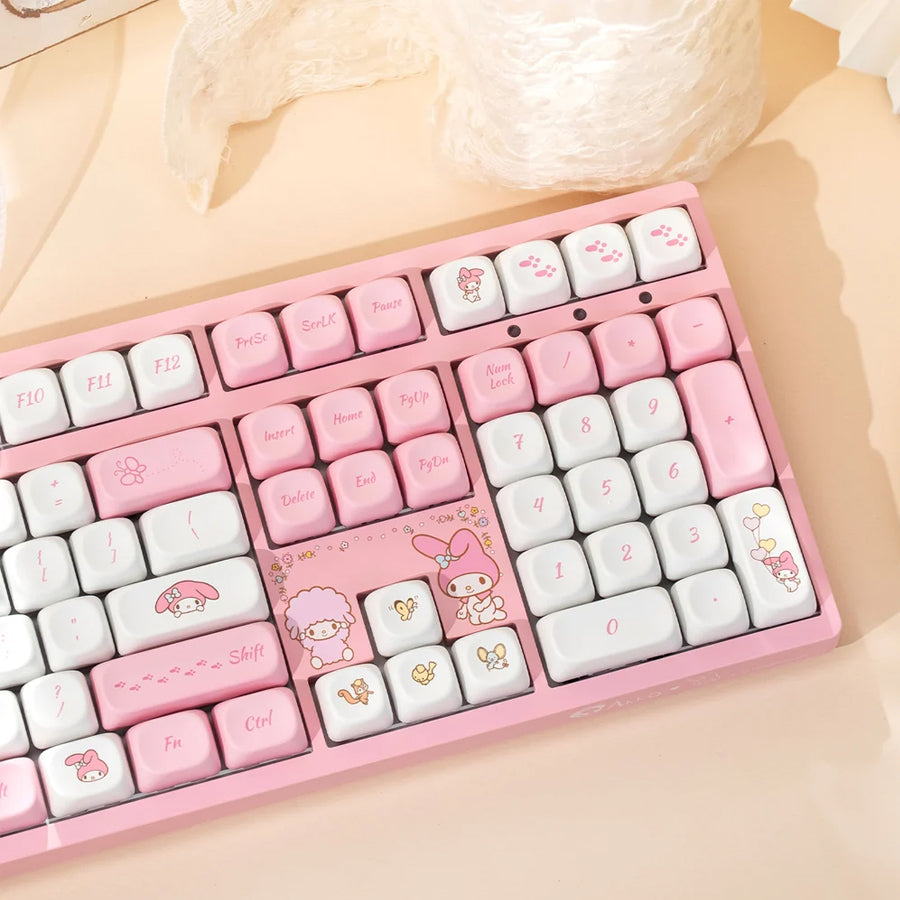 Akko My Melody 3108RF V3 Dual-Mode Mechanical Keyboard (Akko Frost Pink Switch)