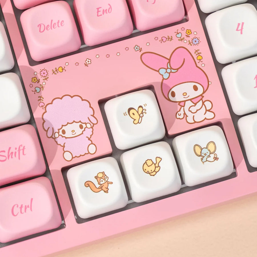Akko My Melody 3108RF V3 Dual-Mode Mechanical Keyboard (Akko Frost Pink Switch)