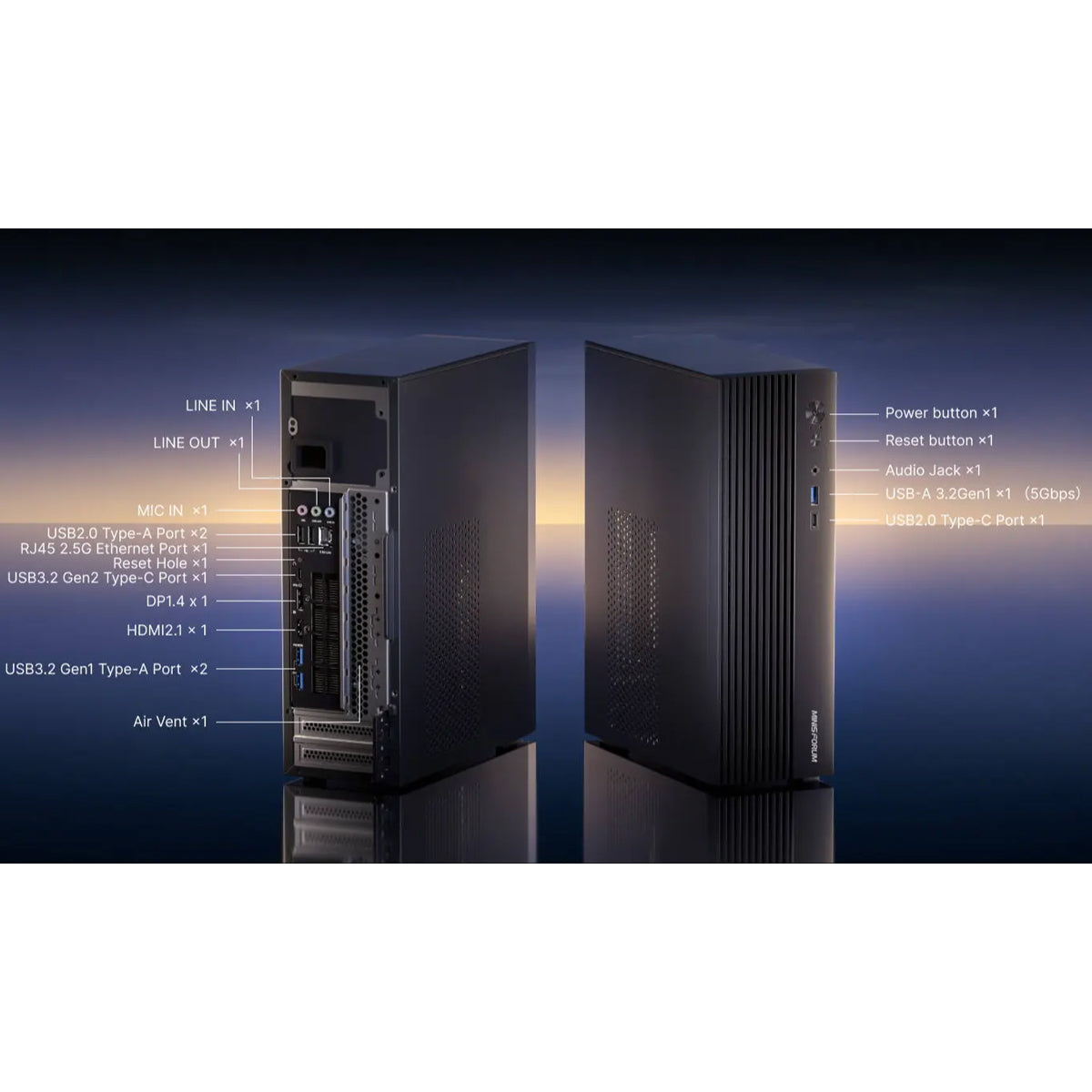 Minisforum 795S7 AMD Ryzen 9 7945HX Processor 32GB RAM 1TB SSD Gigabyte GeForce RTX 4060 Windows 11