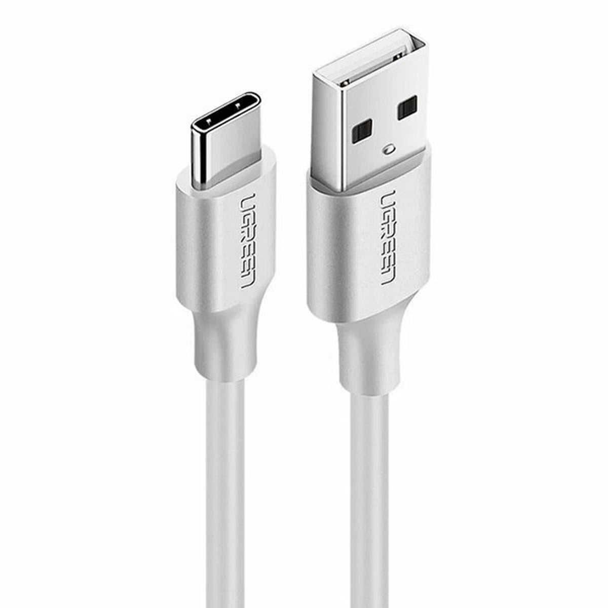 Ugreen USB-A 2.0 to USB-C Cable Nickel Plating - 1.5m (White) (US287/60122)