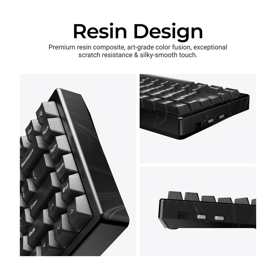 Keychron K2 HE 75% Wireless Hot-Swappable RGB Magnetic Switch Custom Keyboard - Resin Edition