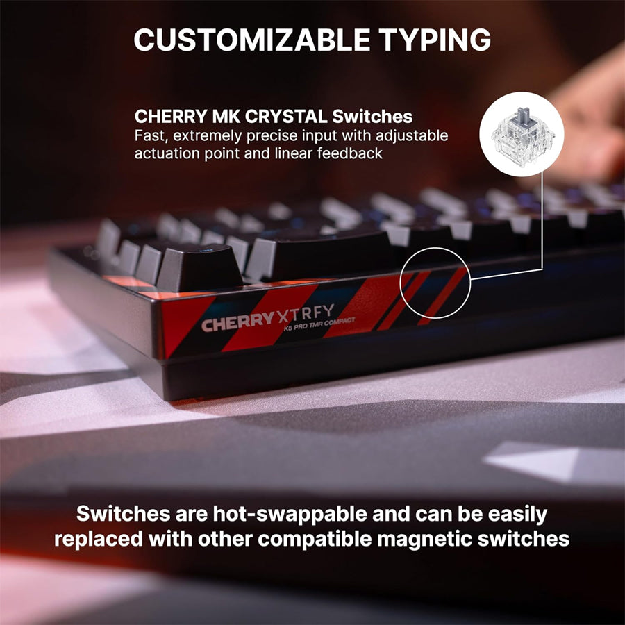 Cherry XTRFY K5 PRO TMR Compact Magnetic Gaming Keyboard (Black)