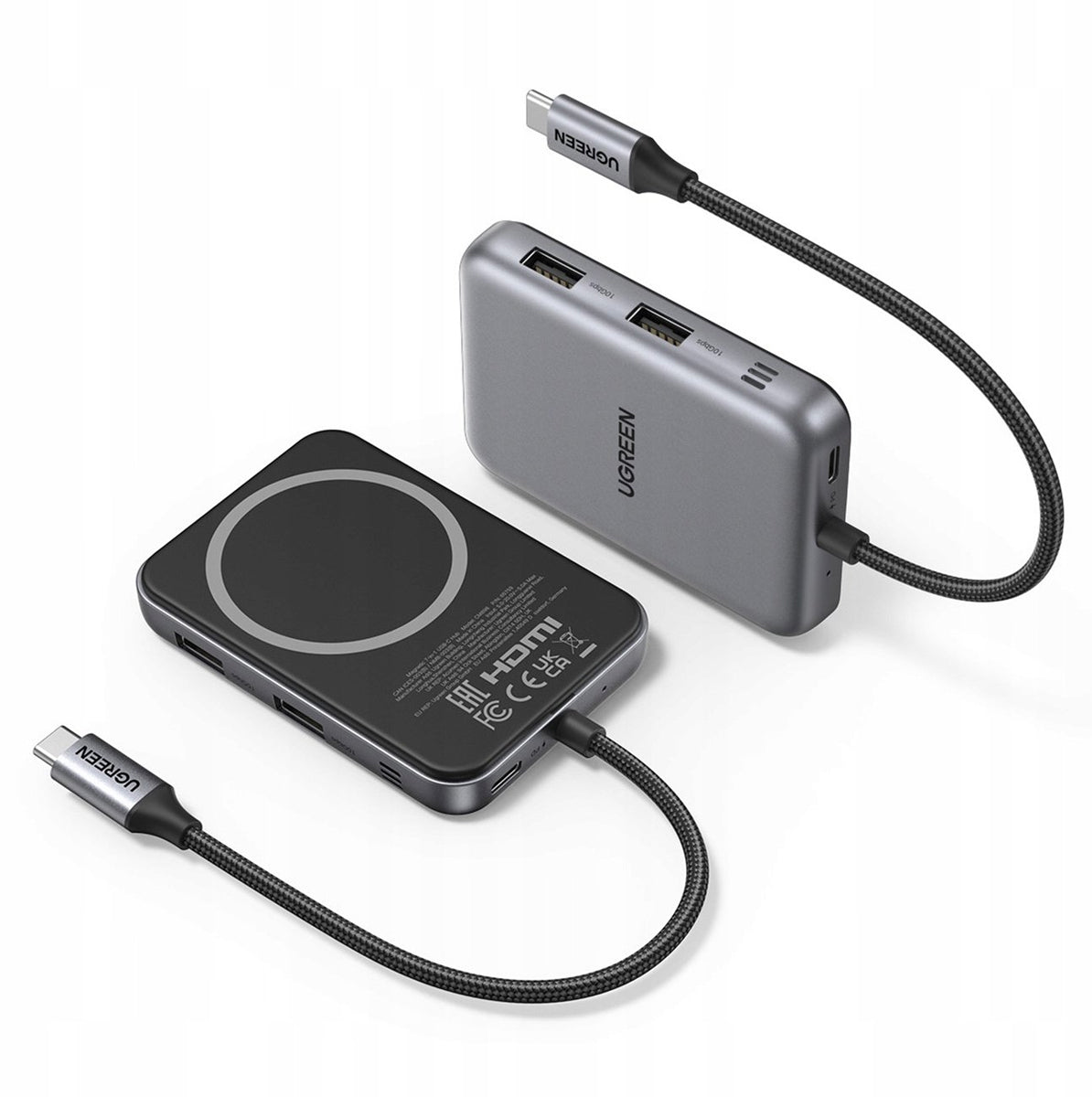 Ugreen Magnetic 7-in-1 USB-C Hub - USB-C to HDMI + 2xUSB-A 3.2 + USB-C 3.2 + PD + SD + TF