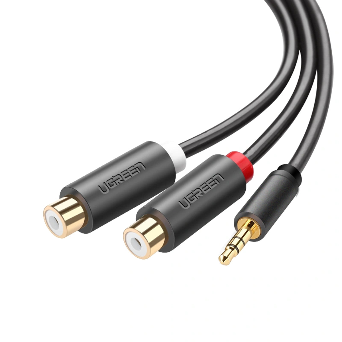 Ugreen 3.5mm Male to 2 RCA Female Cable - 0.25m (Gray) (AV109/10547)