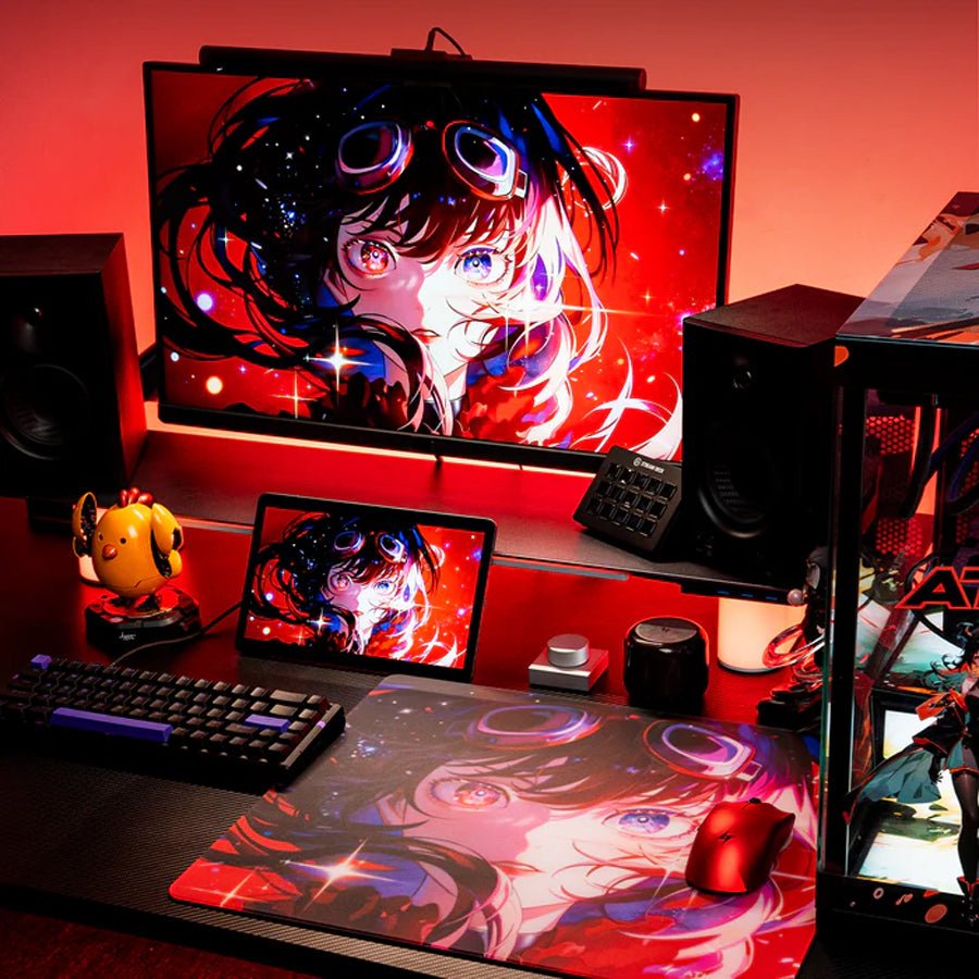 ATK Crimson Anime Glass Mouse Pad (490x420x4.5mm)