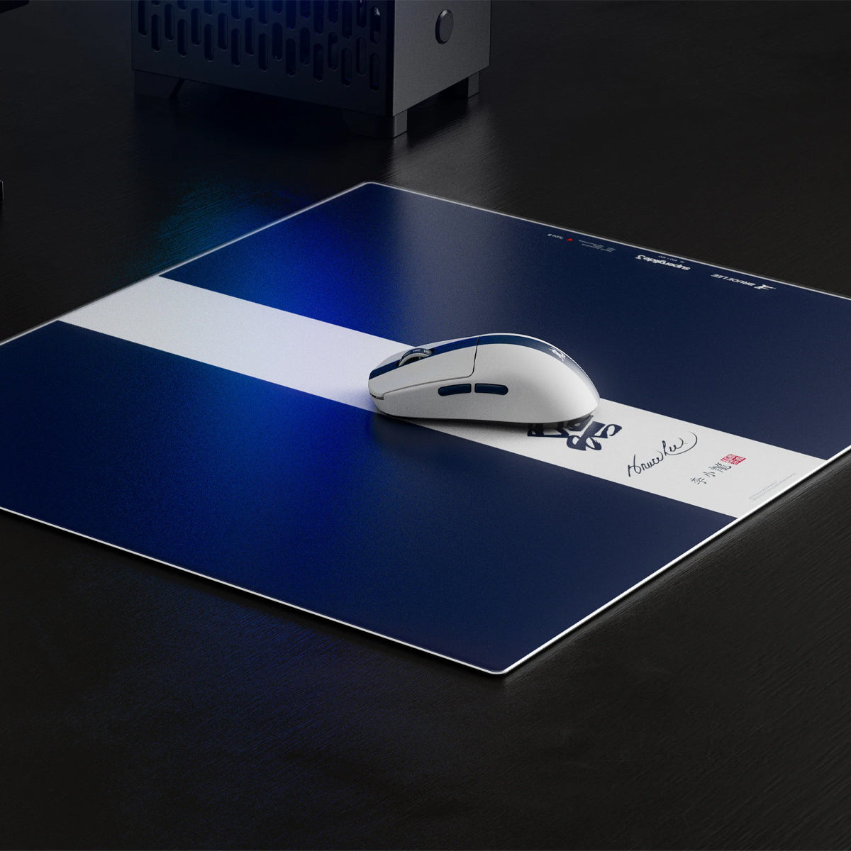Pulsar Superglide 3 Premium Glass Mousepad XL (Bruce Lee 85th Anniversary Limited Edition - Navy)