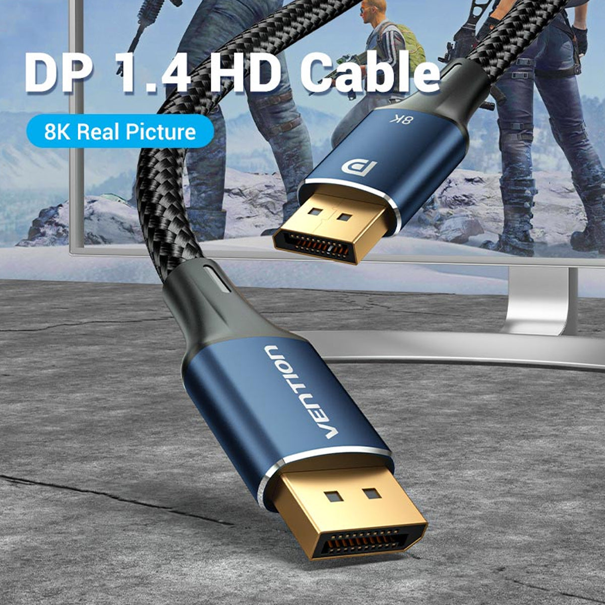 Vention 8K DisplayPort Cable - Blue Aluminum Shell 1.5M (HCELG)