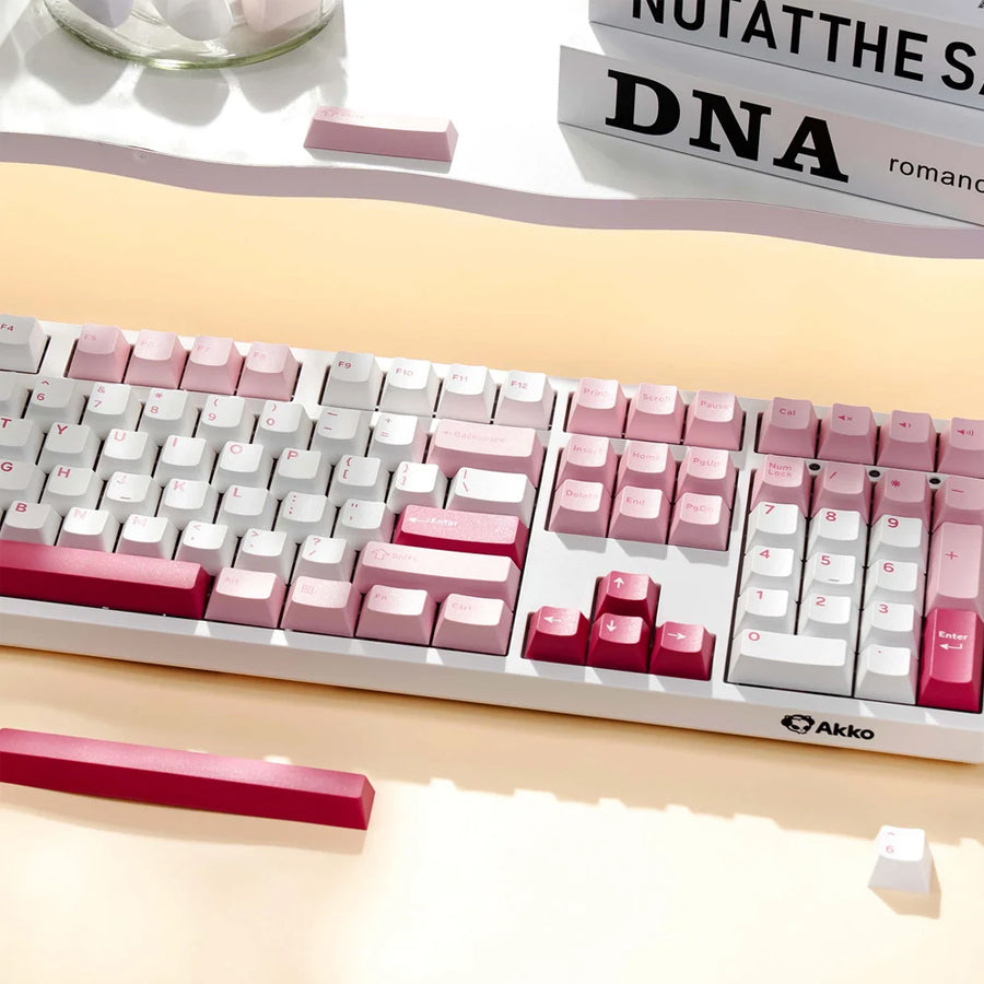 Akko Prunus Lannesiana 3108 V3 Wired Mechanical Keyboard (Akko Frost Pink Switch)