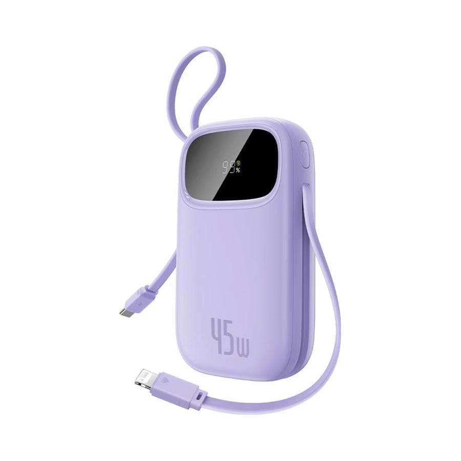 Baseus EnerFill FC31 Qpow 3 Digital Display Power Bank with Built-in USB-C + iP Cable 20000mAh 45W