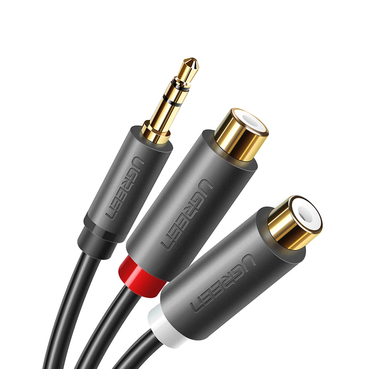 Ugreen 3.5mm Male to 2 RCA Female Cable - 0.25m (Gray) (AV109/10547)