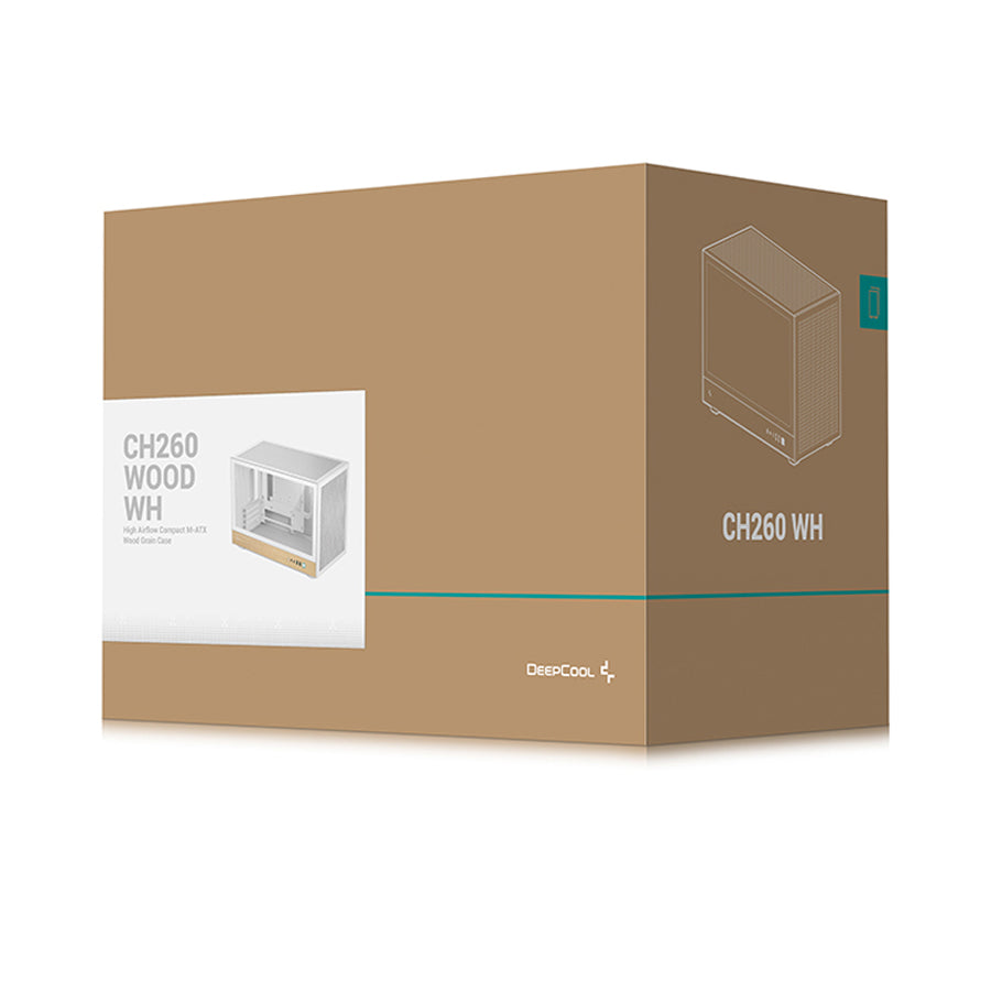 DeepCool CH260 Wood High Airflow Compact M-ATX Wood Grain PC Case
