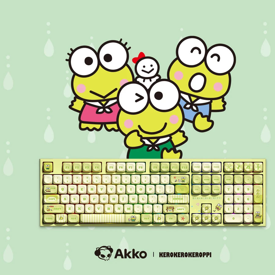 Akko KeroKero Keroppi 5108 V5 Multi-Mode RGB Hot-Swappable Mechanical Keyboard (Akko V3 Piano Pro)