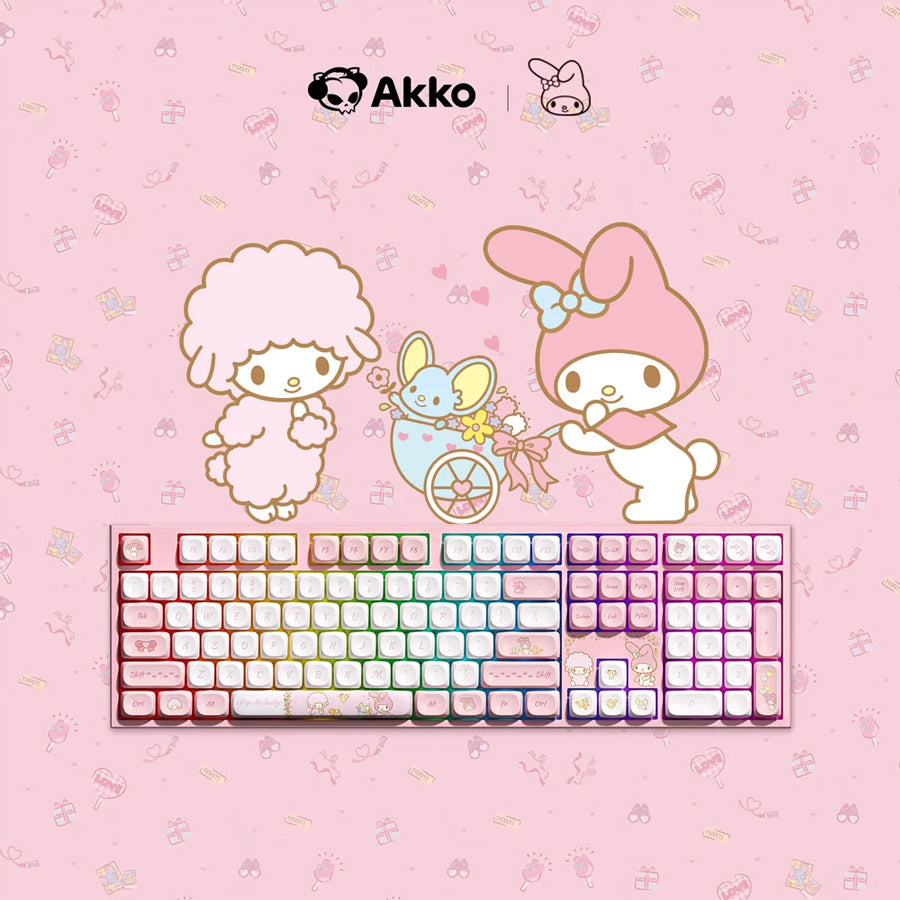 Akko My Melody 5108 V5 Multi-Mode RGB Hot-Swappable Mechanical Keyboard (Akko V3 Piano Pro)