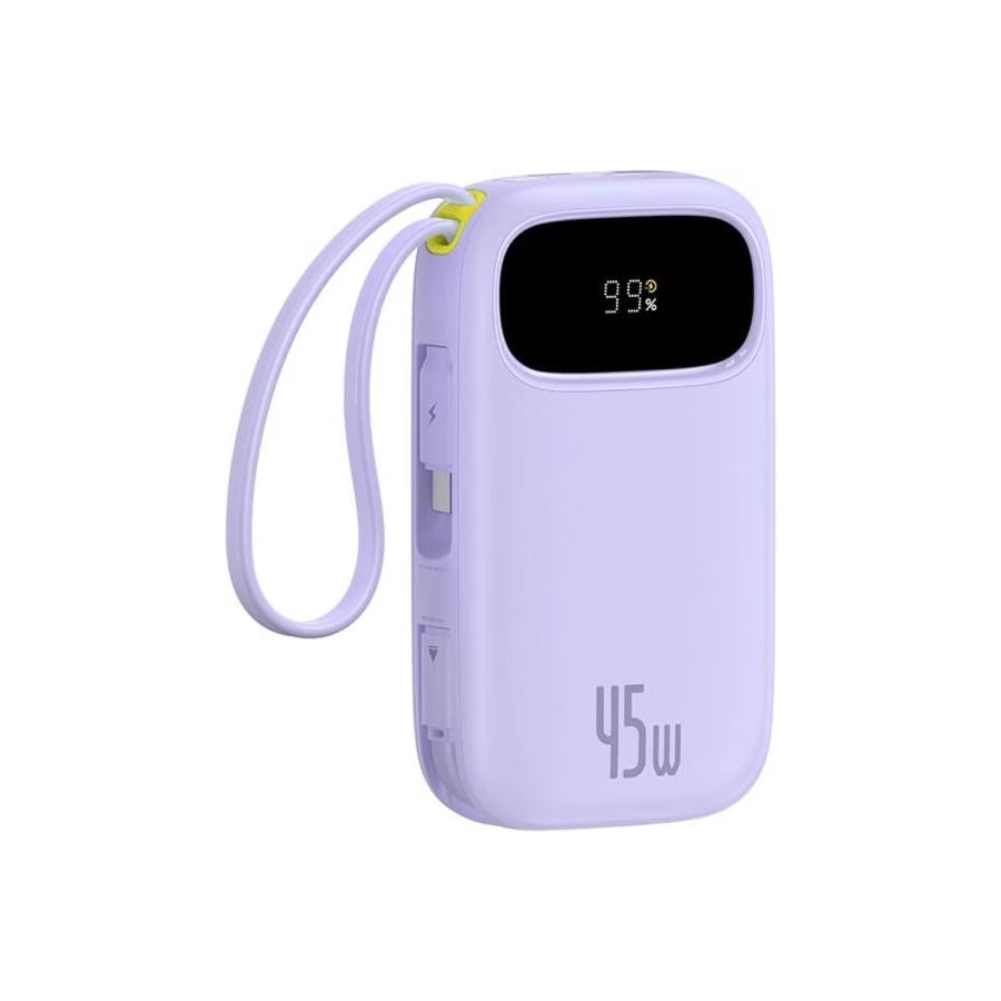 Baseus EnerFill FC31 Qpow 3 Digital Display Power Bank with Built-in USB-C + iP Cable 20000mAh 45W