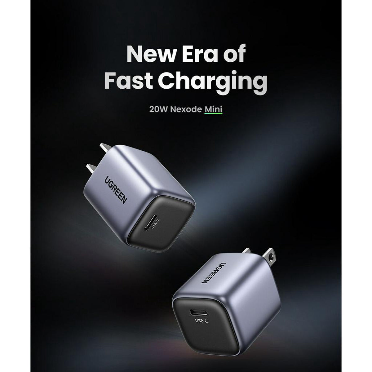 Ugreen Nexode N Mini 20W USB-C PD GaN Fast Charger (Gray)