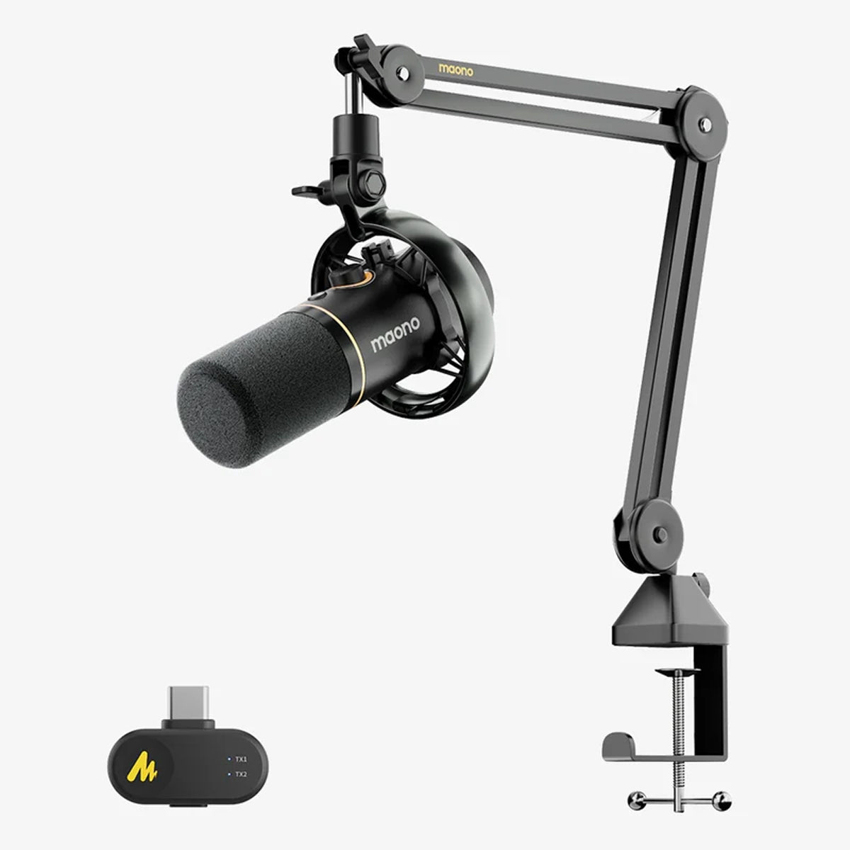 Maono PD200WS Hybrid Podcast Dynamic Wireless RGB Microphone