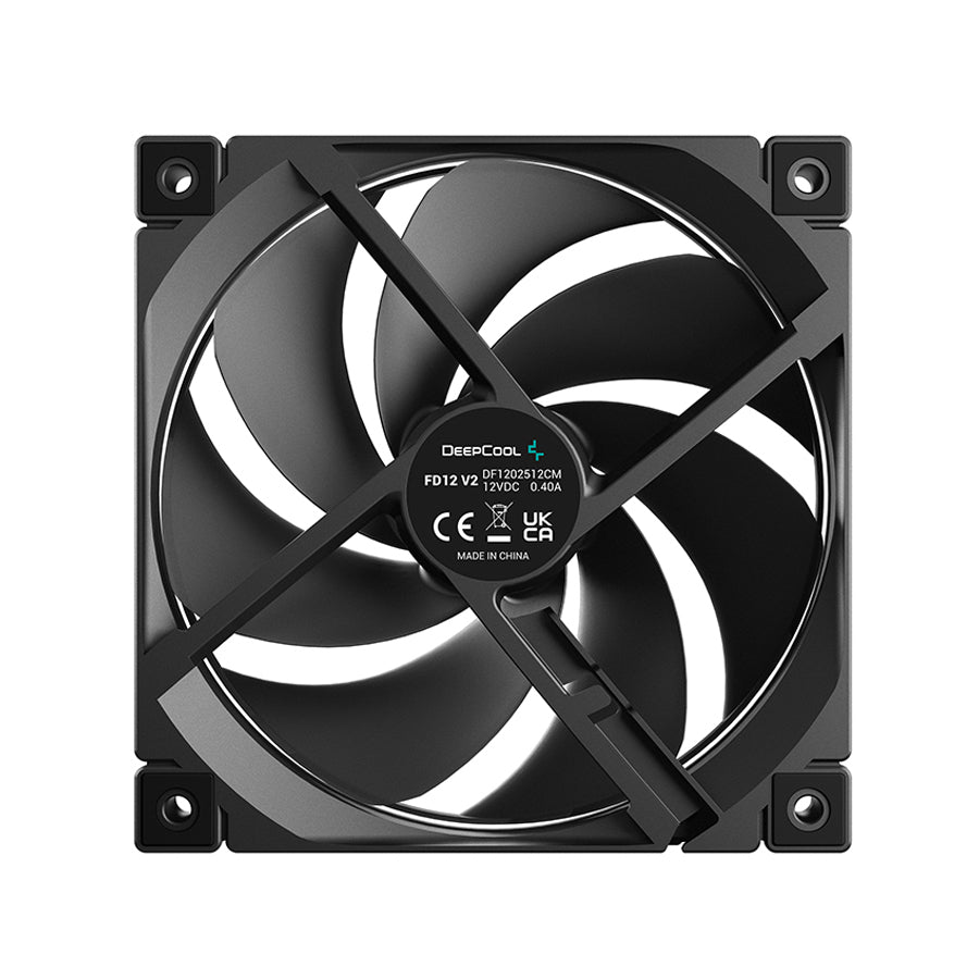 DeepCool FD12 V2 120mm Performance Integral Blade Non-RGB PWM Fan