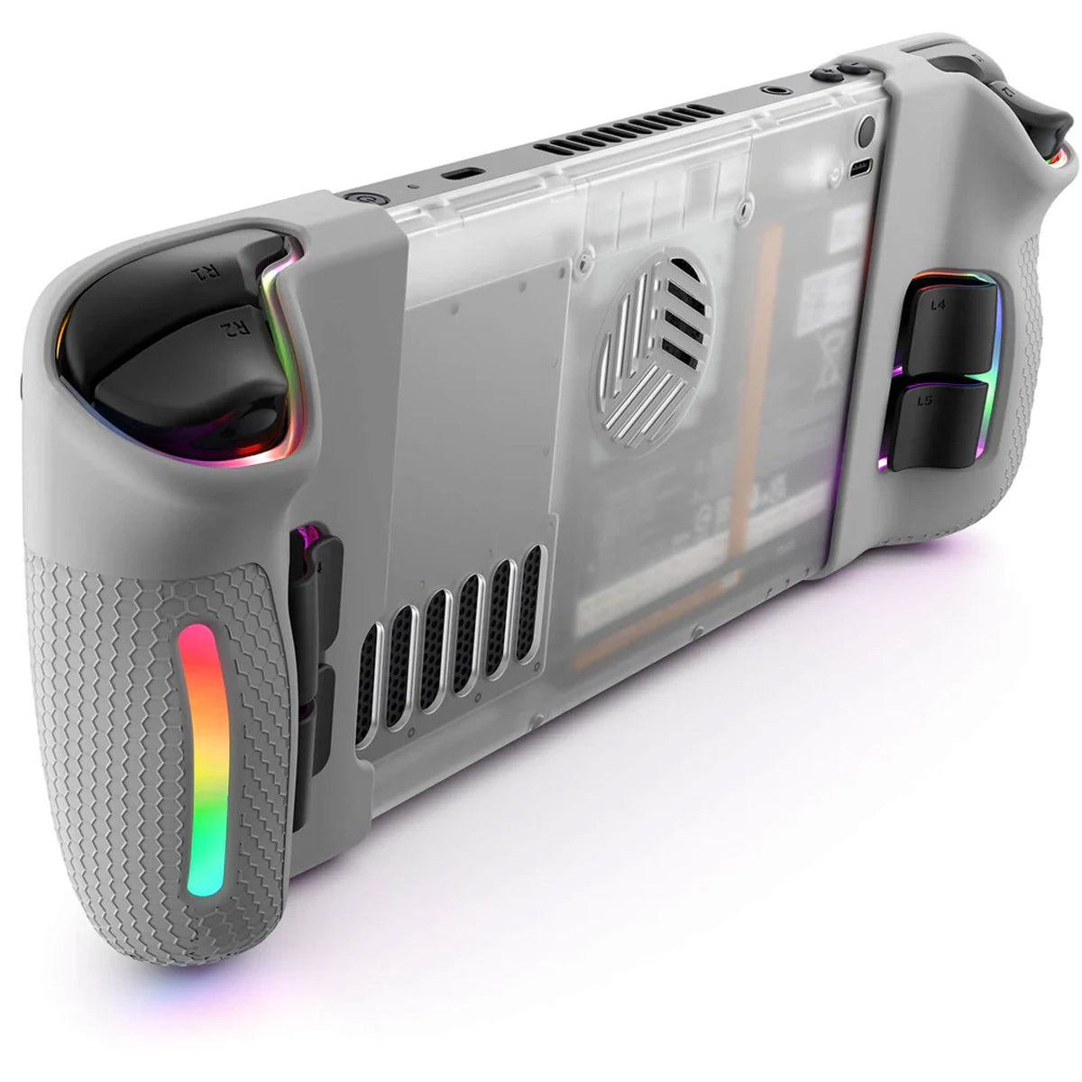 JSAUX RGB & Vents Transparent Back Plate for Steam Deck OLED