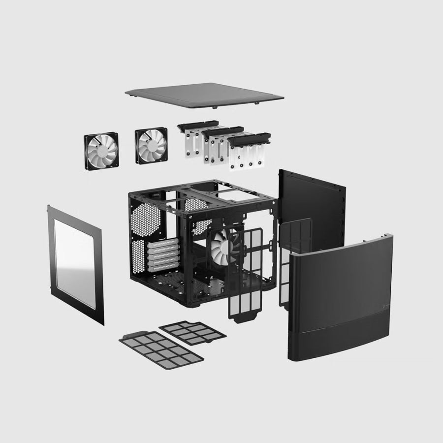 Fractal Design Node 804 Computer Case (Black) (FD-CA-NODE-804-BL-W)