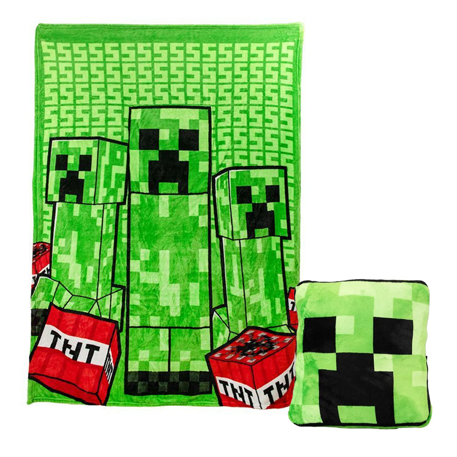 Paladone Minecraft Creeper Cushion Blanket (PP13660MCF)