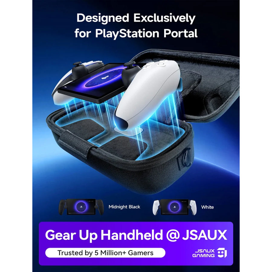 JSAUX Double-Decker Travel Supply Case for Playstation Portal (Black) (BG0144)