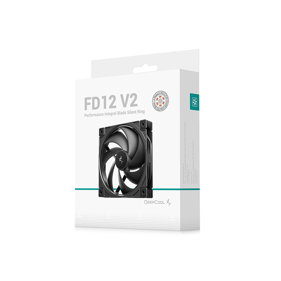 DeepCool FD12 V2 120mm Performance Integral Blade Non-RGB PWM Fan