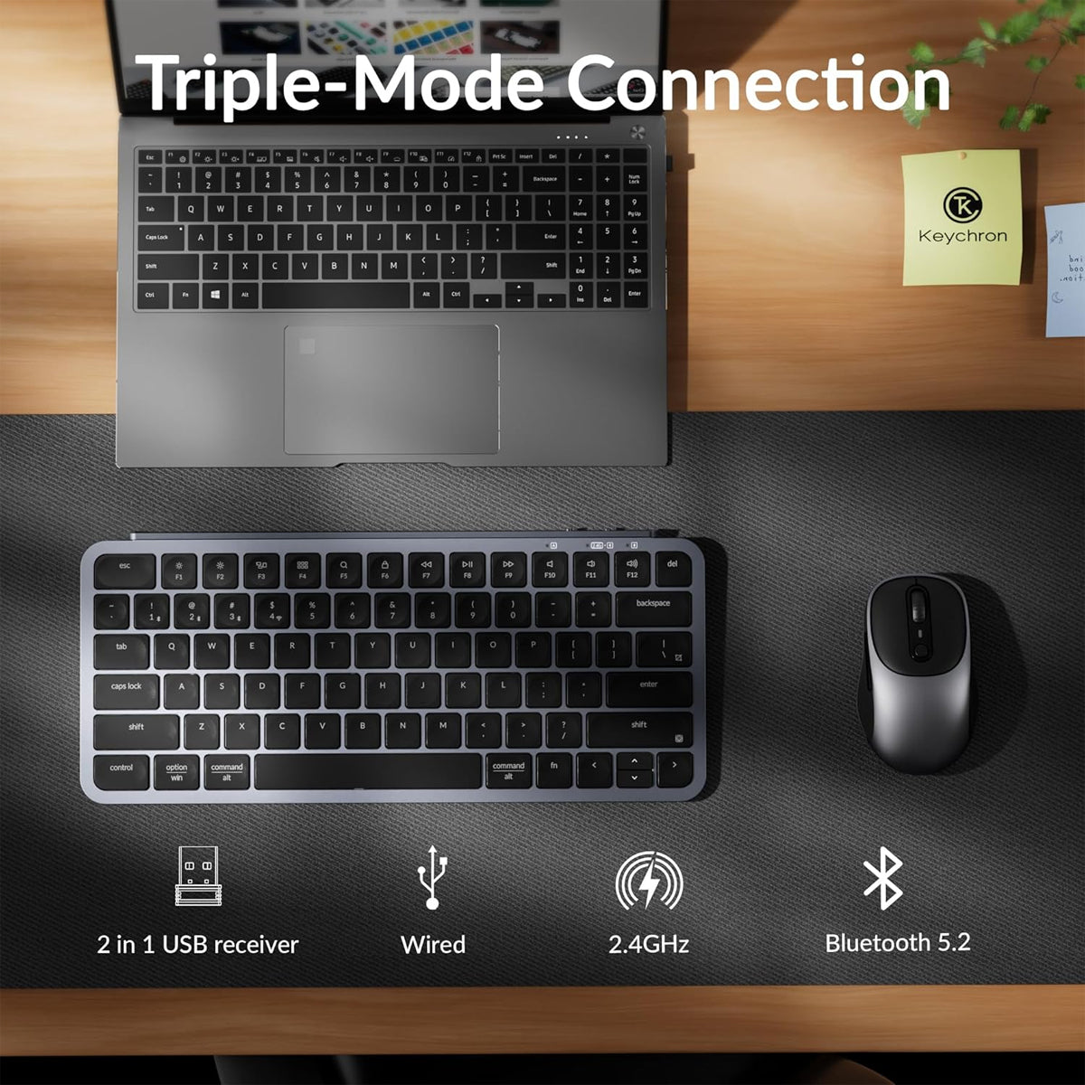 Keychron B1 Pro 75% Keyboard and BM24 Mouse Wireless Combo (KCBD3)