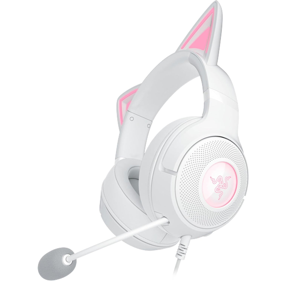Razer Kraken Kitty V2 USB Headset with RGB Kitty Ears (White)