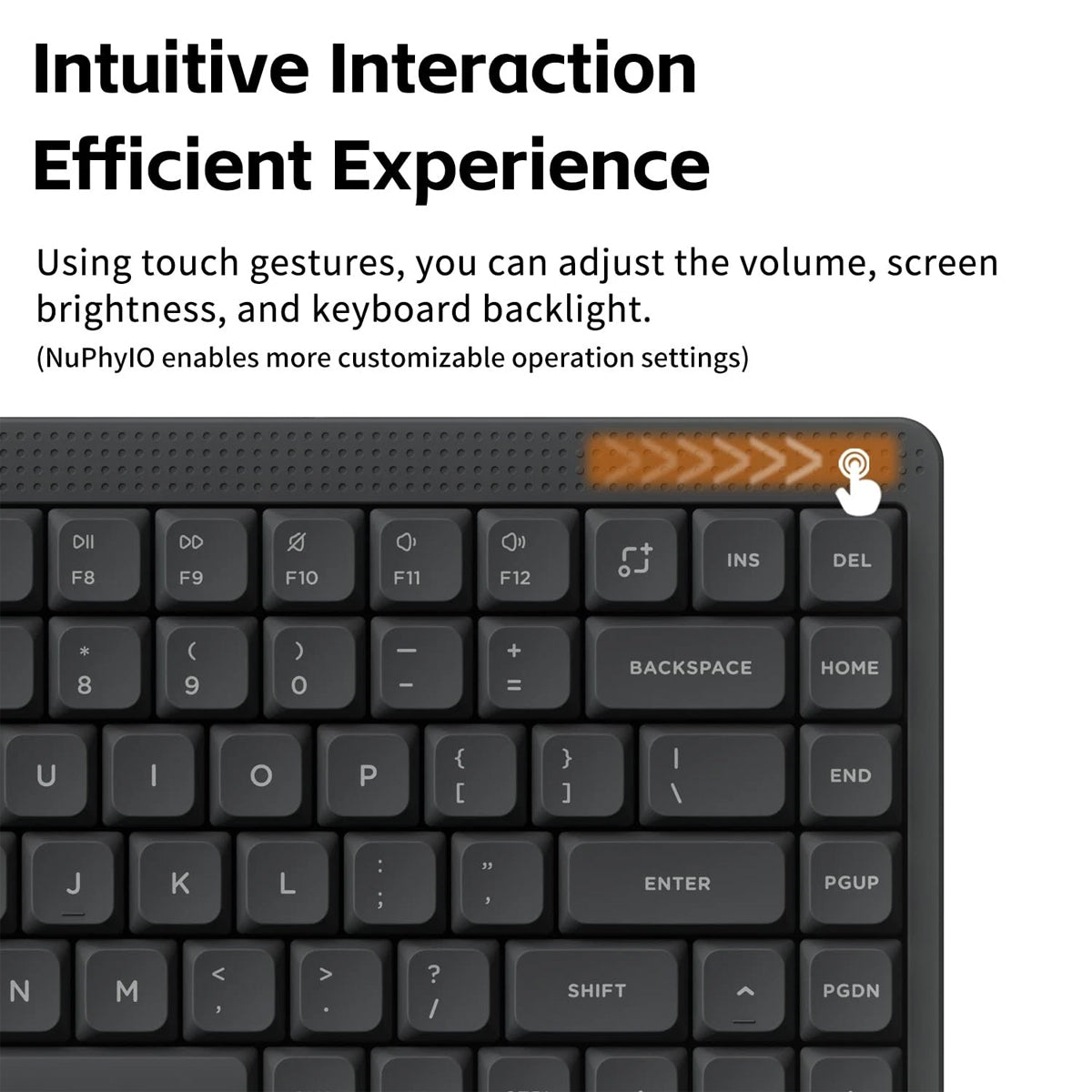 NuPhy Node75 Low-Profile Hot-Swappable 75% Wireless Mechanical Keyboard (Ink Gray)