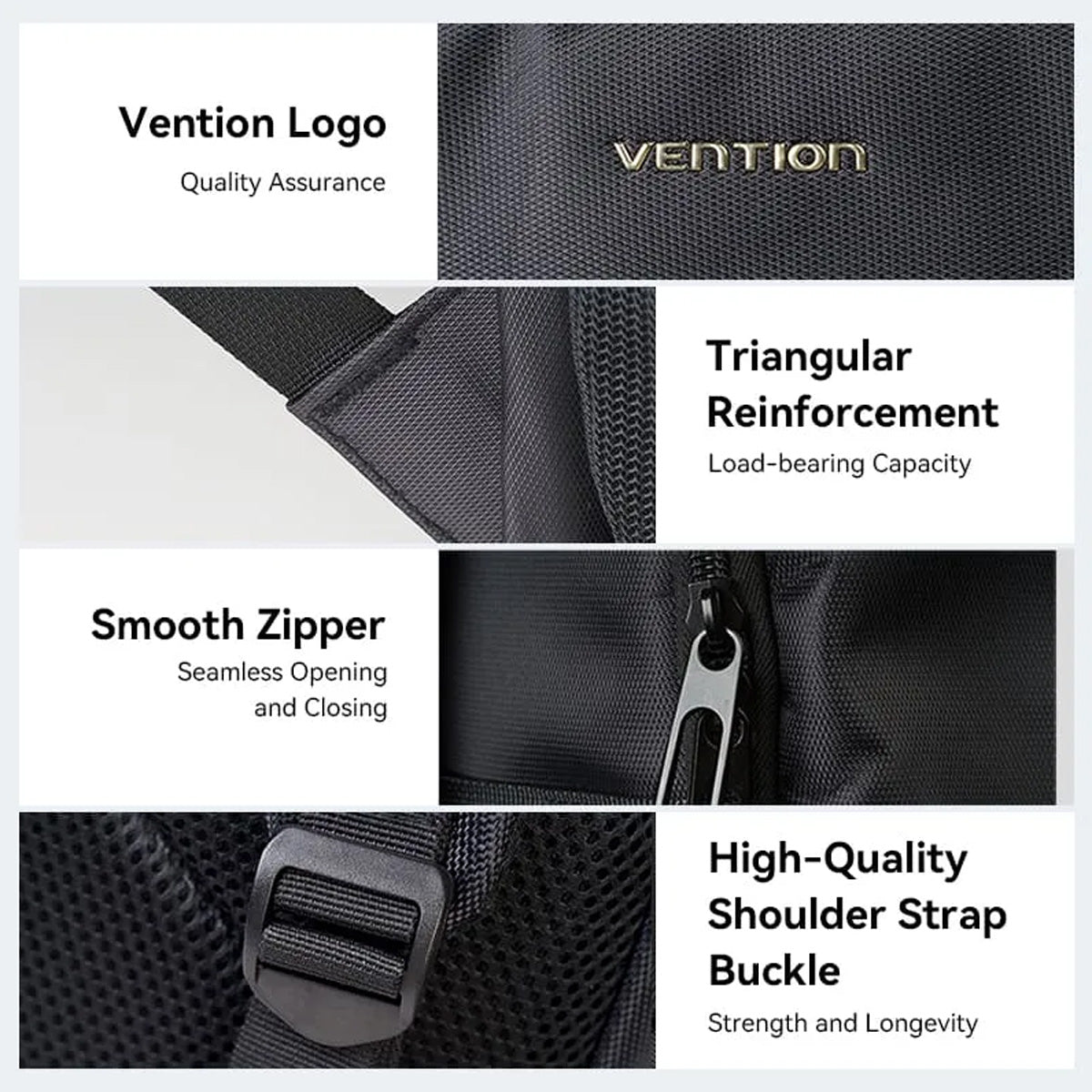 Vention Water-Repellent Laptop Backpack - 20L (Black) (KRMB0)