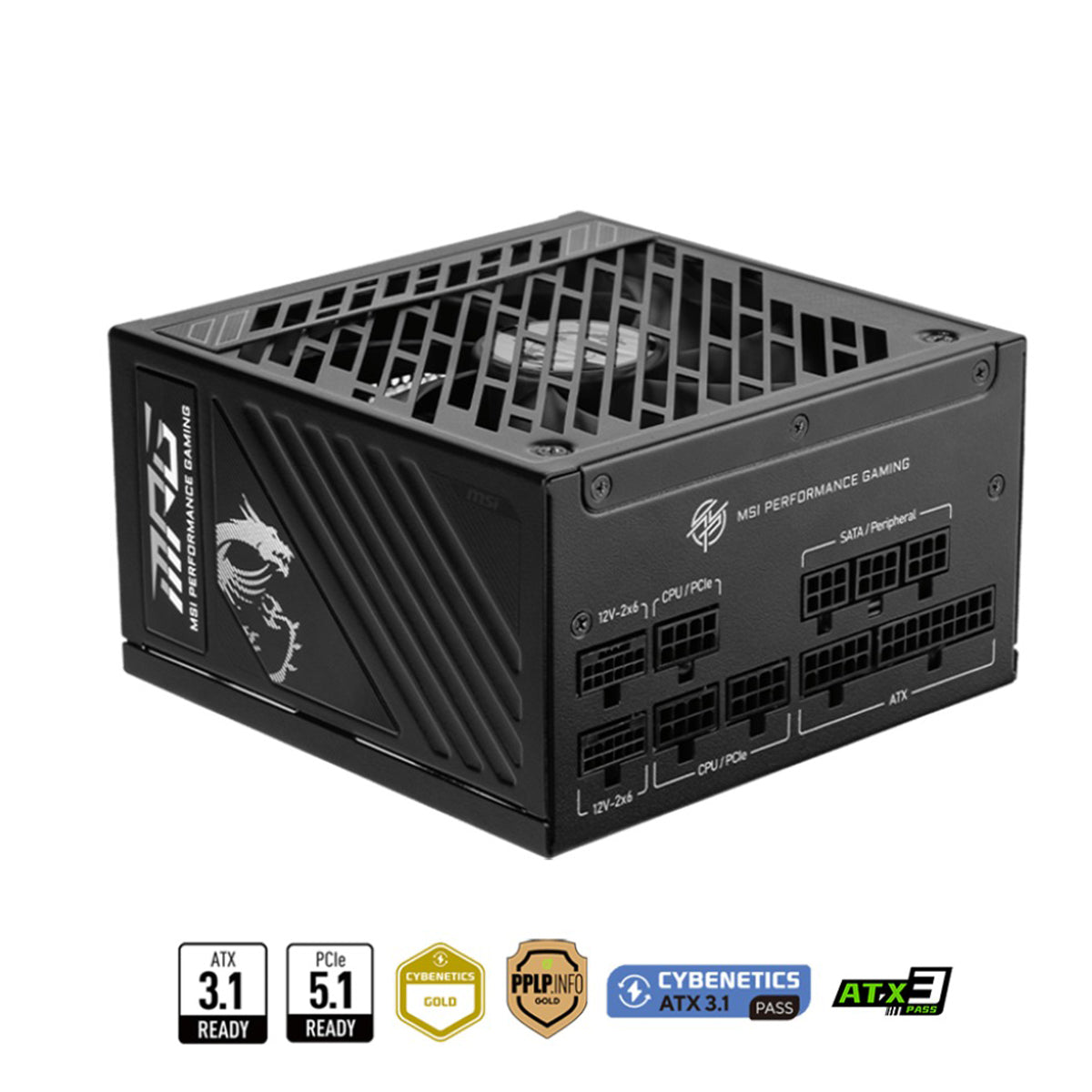 MSI MPG A1250GS PCIe5 1250W 80+ Gold Full Modular Power Supply