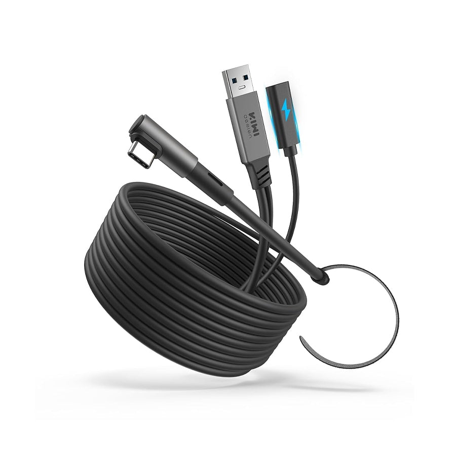 Kiwi Design Link Cable 13.12Ft (4M) for Meta Quest 2/3/Pro/3S/Pico 4/4U/4UE (Black) (QC-8)