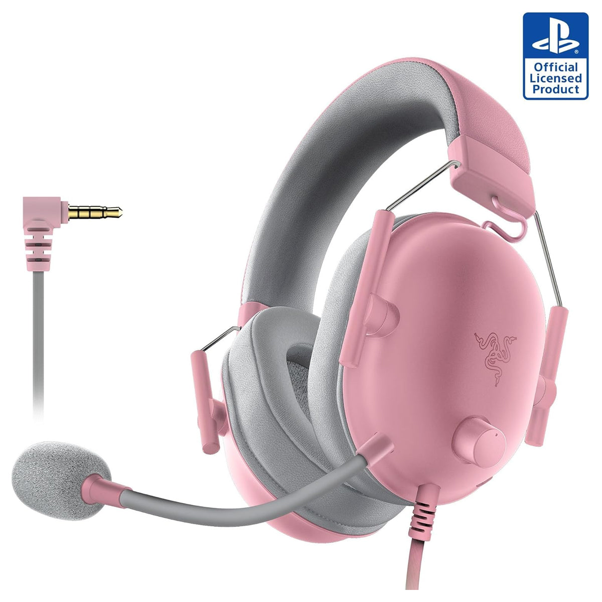 Razer BlackShark V2 X for PlayStation - Wired Esports Headset (Quartz, White)
