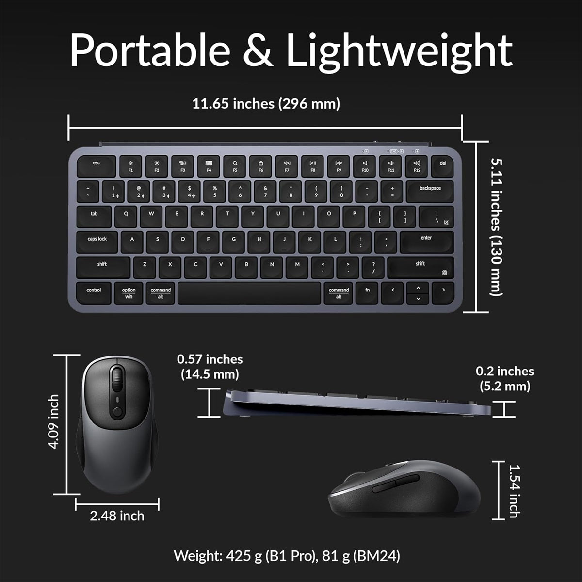 Keychron B1 Pro 75% Keyboard and BM24 Mouse Wireless Combo (KCBD3)