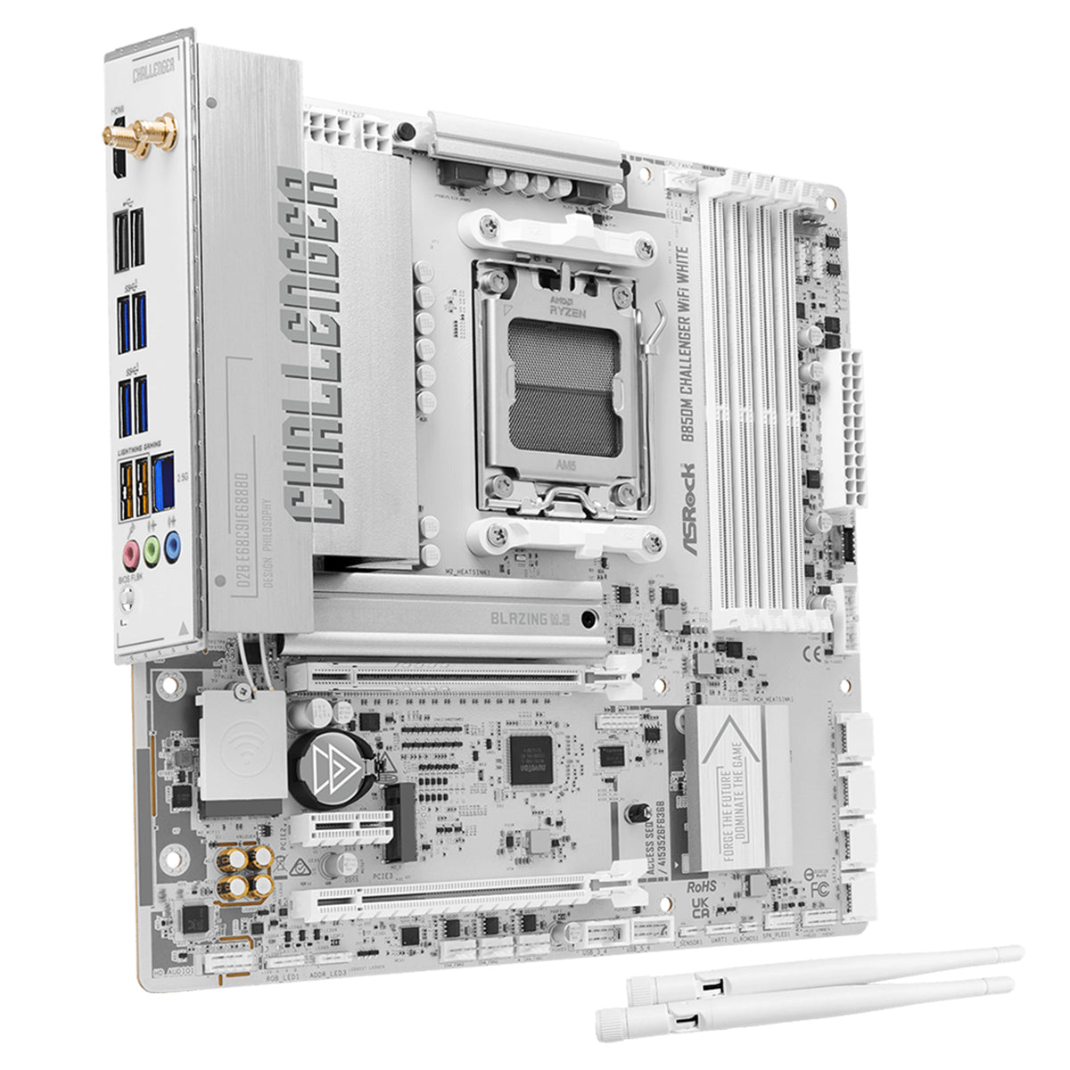 ASRock B850M Challenger WiFi DDR5 AMD Motherboard (White)