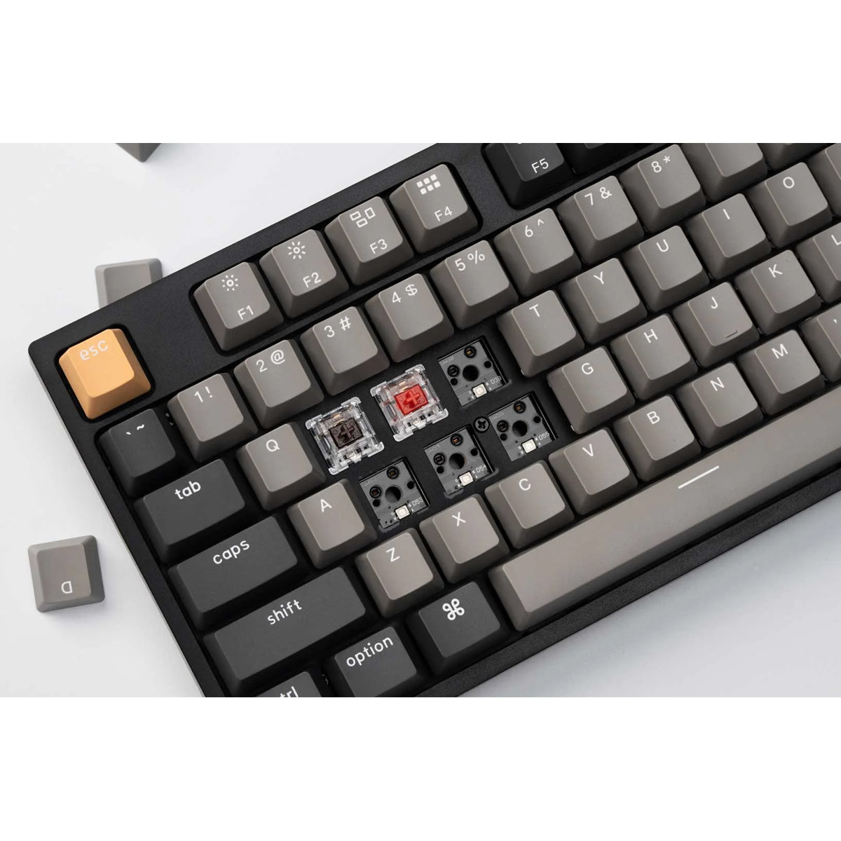 Keychron C1 Pro QMK/VIA RGB Backlight Hot-Swappable TKL Wired Mechanical Keyboard - Black