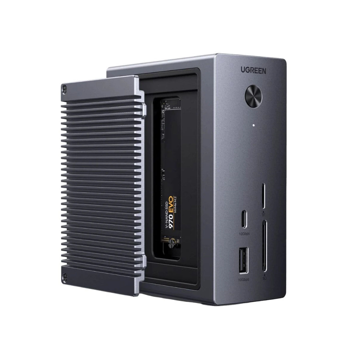 Ugreen 10-in-1 USB-C Docking Station - USB-C + HDMI + 3xUSB-A + USB-C + RJ45 + SD + TF + M.2 Enclosu