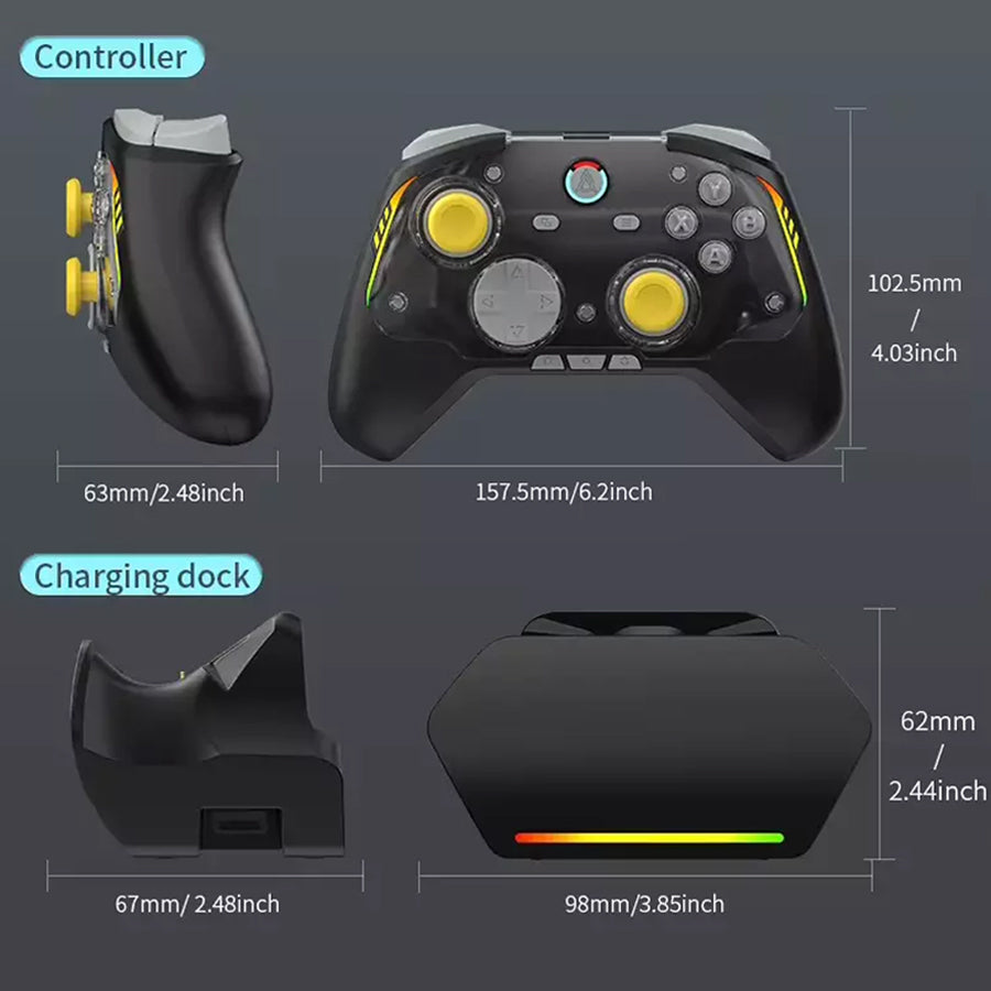 Ajazz GP100 NS Tri-Mode Gaming Controller Set with Hall Effect