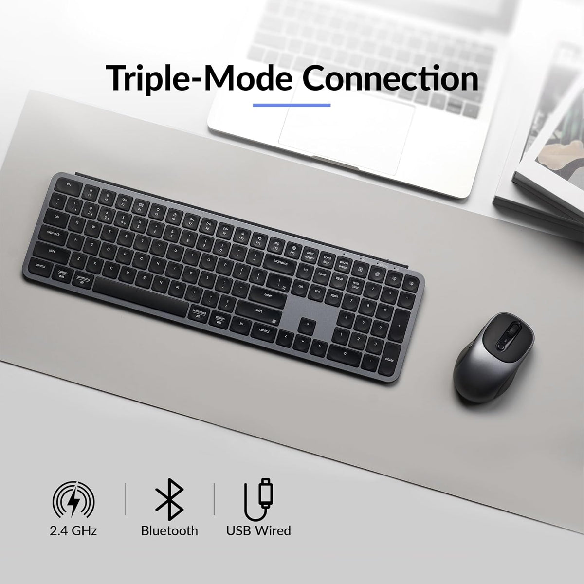 Keychron B6 Pro Full-Size Keyboard and BM24 Mouse Wireless Combo (KCBD4)