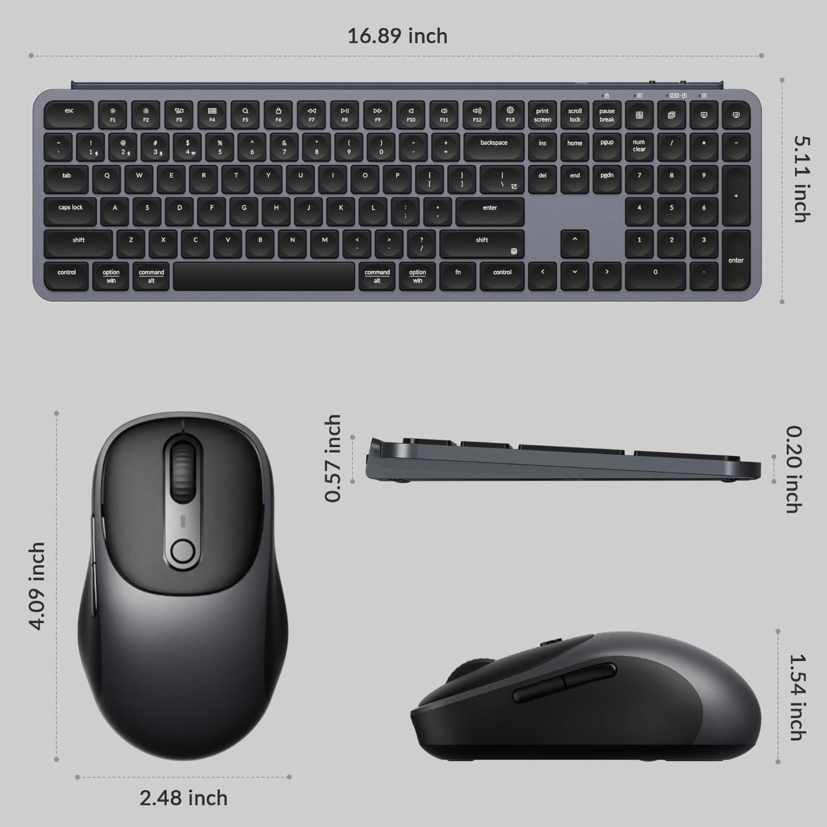 Keychron B6 Pro Full-Size Keyboard and BM24 Mouse Wireless Combo (KCBD4)