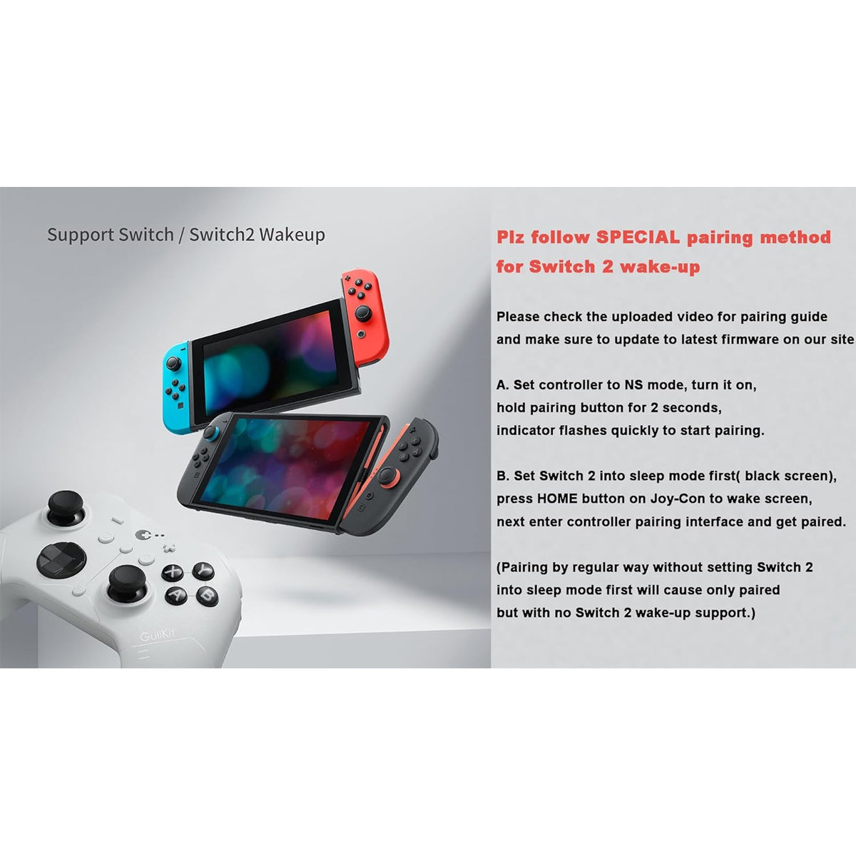Gulikit ES Pro Controller (Black, White)
