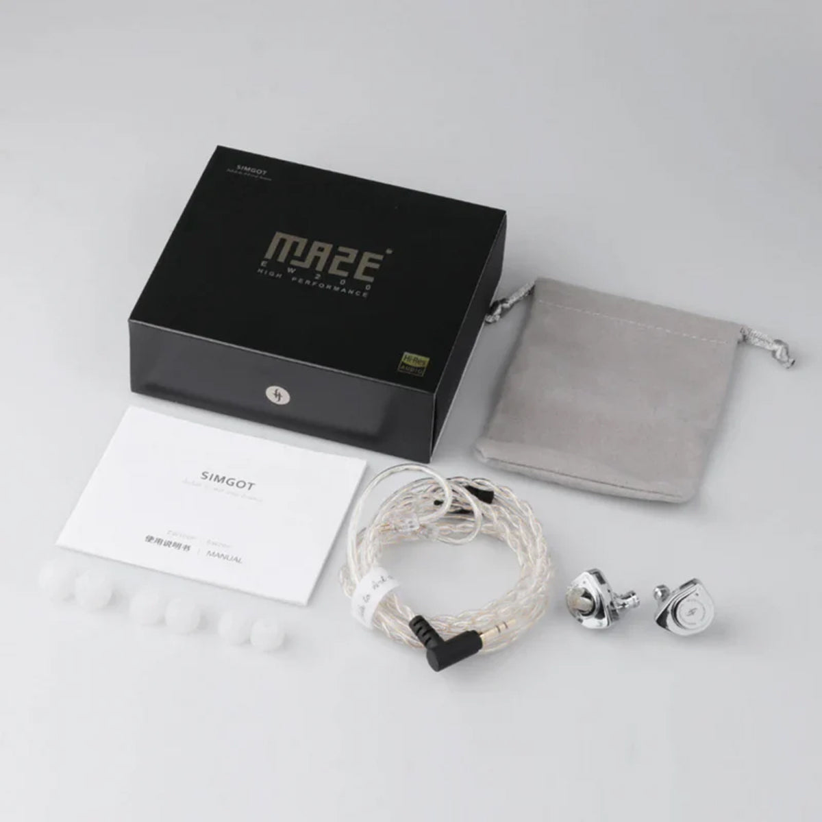 SIMGOT EW200 10mm SCP Diaphragm Dual-Magnetic-Circuit & Dual-Cavity Dynamic Driver In-Ear Earphones