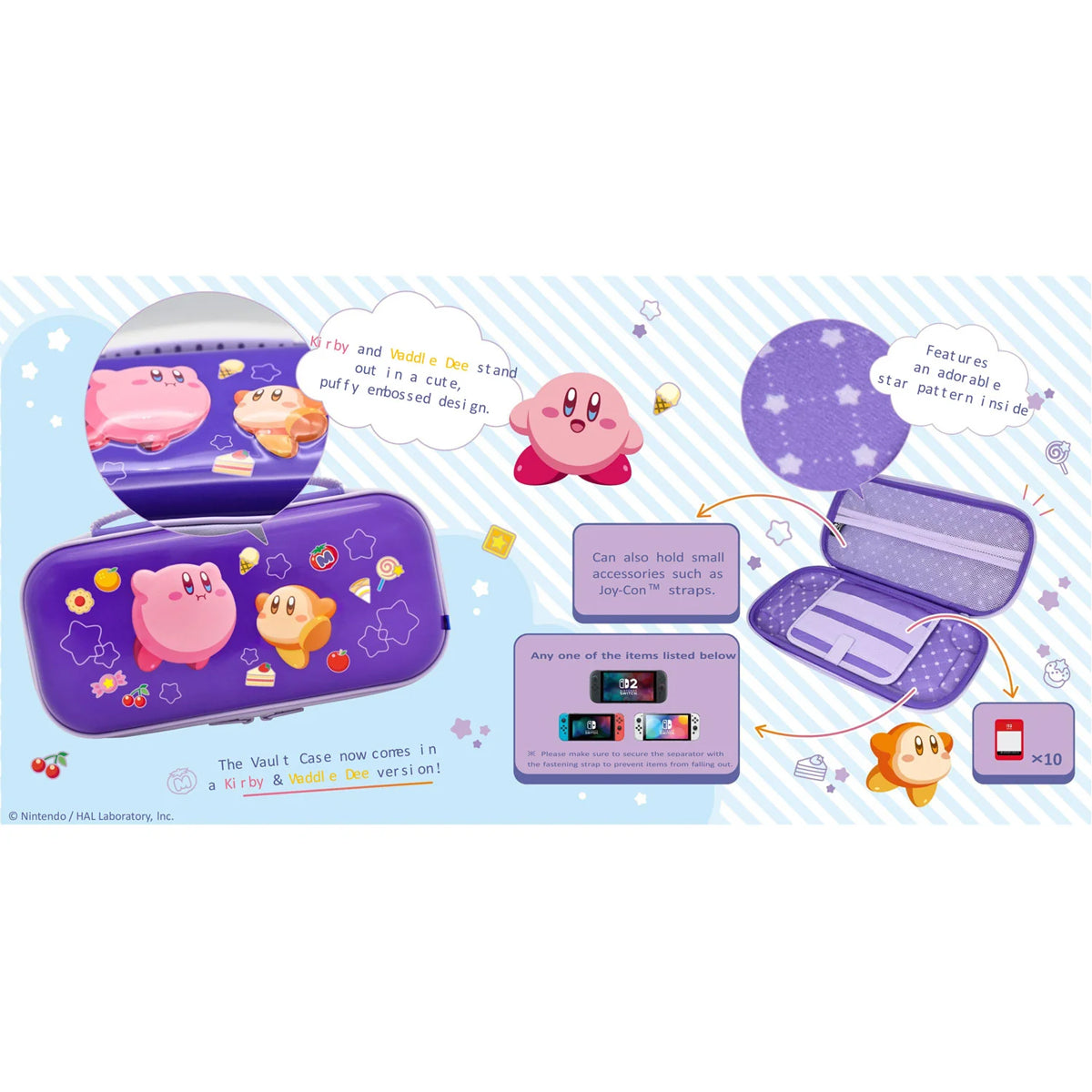 Hori Vault Case for Nintendo Switch 2 (Kirby & Waddle Dee) (NSX-056A)